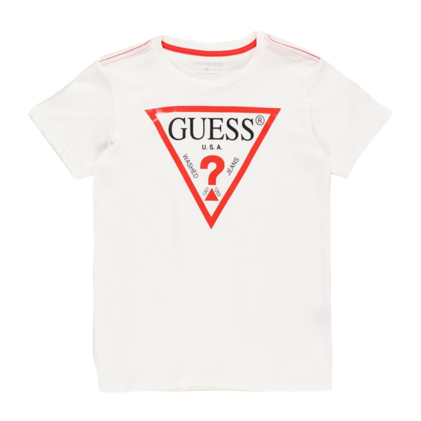 GUESS Tricou  roșu / negru / alb