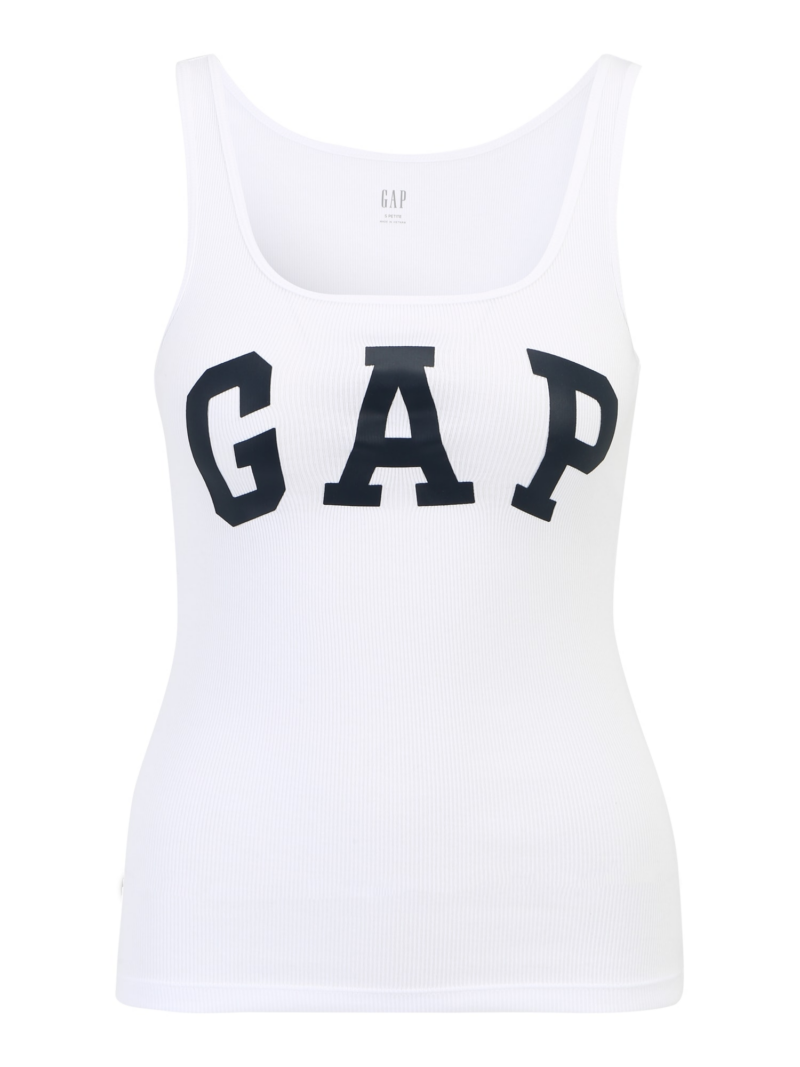 Gap Petite Top  negru / alb