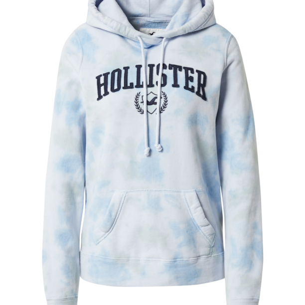 HOLLISTER Bluză de molton  bleumarin / albastru deschis / alb murdar