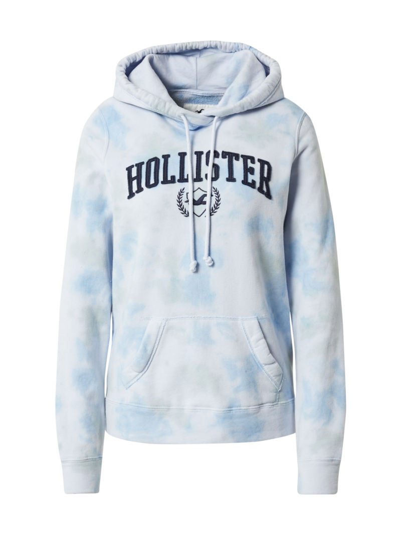 HOLLISTER Bluză de molton  bleumarin / albastru deschis / alb murdar