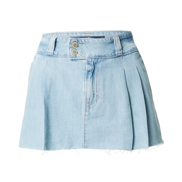 HOLLISTER Fustă 'APAC DENIM LR MICRO PLEATED MINI'  albastru