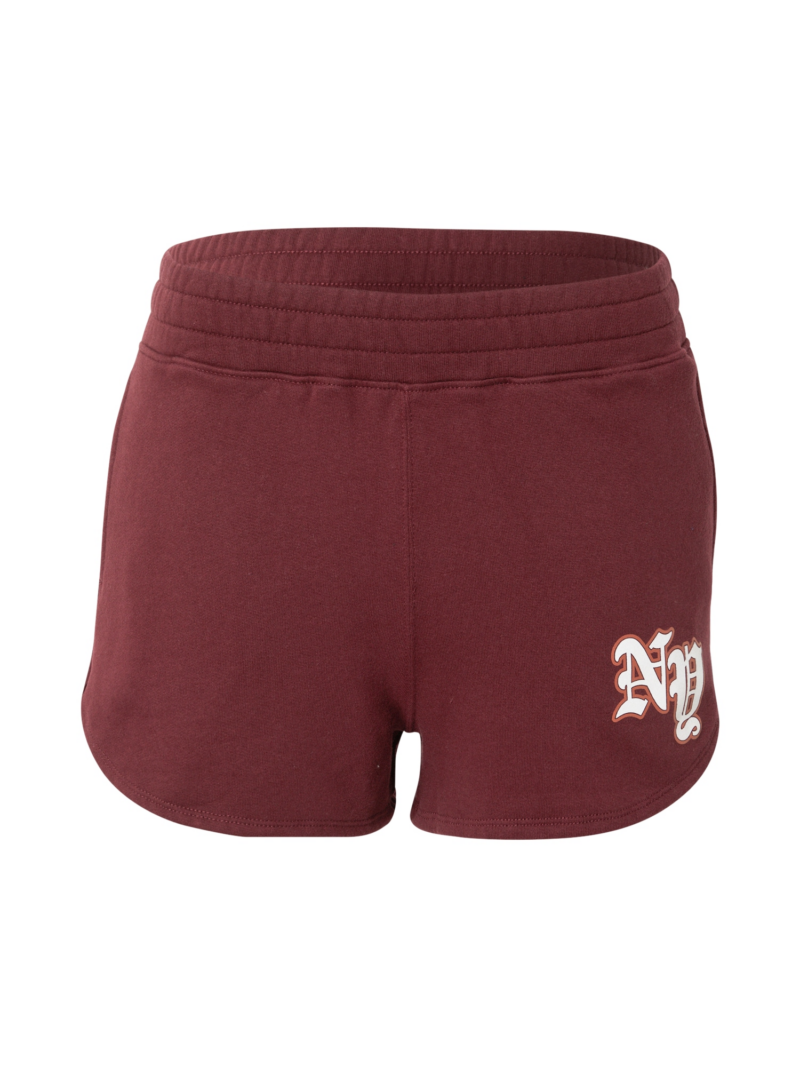 HOLLISTER Pantaloni 'DARK ACADEMIA'  roșu bordeaux / alb