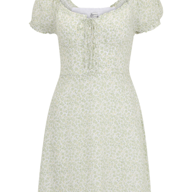 HOLLISTER Rochie de vară  verde / verde pastel / alb