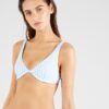 HOLLISTER Sutien costum de baie  albastru / alb