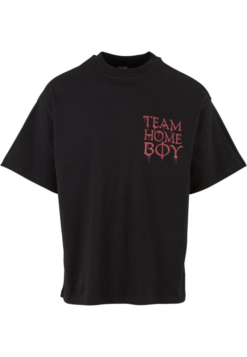 HOMEBOY Tricou 'Team'  roșu pastel / negru