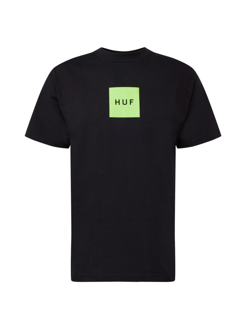 HUF Tricou  verde măr / negru