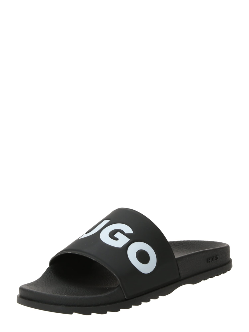 HUGO Flip-flops 'Match It Slid'  negru / alb