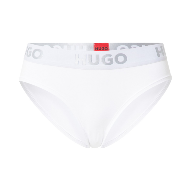 HUGO Slip  gri deschis / alb / alb murdar