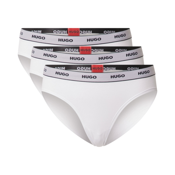 HUGO Slip  gri / negru / alb