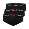 HUGO Slip  negru / alb