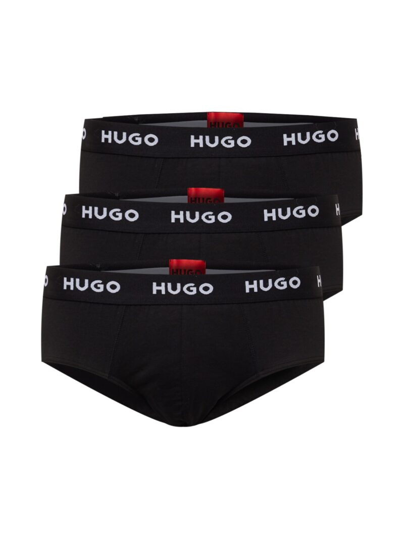 HUGO Slip  negru / alb