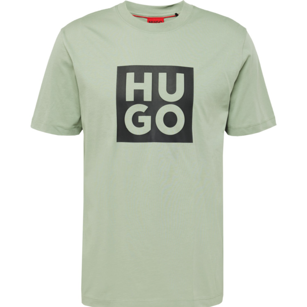 HUGO Tricou 'Daltor'  kaki / negru