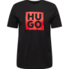 HUGO Tricou 'Daltor'  roșu / negru