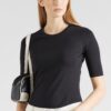 HUGO Tricou 'Darnelia'  negru / alb