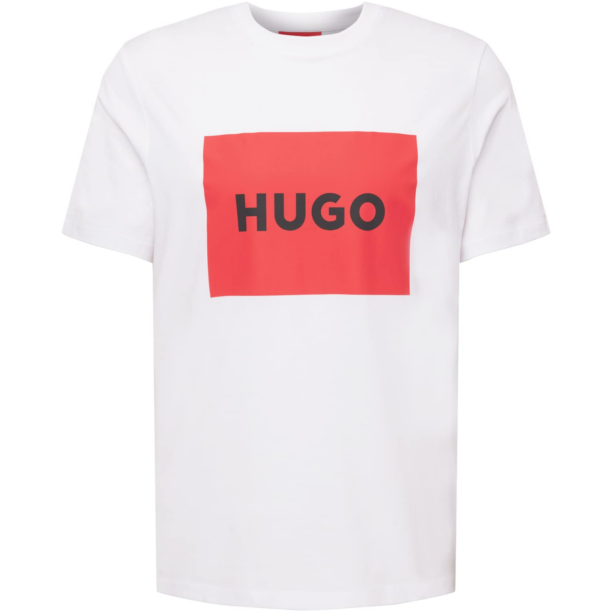 HUGO Tricou 'Dulive222'  roșu / negru / alb