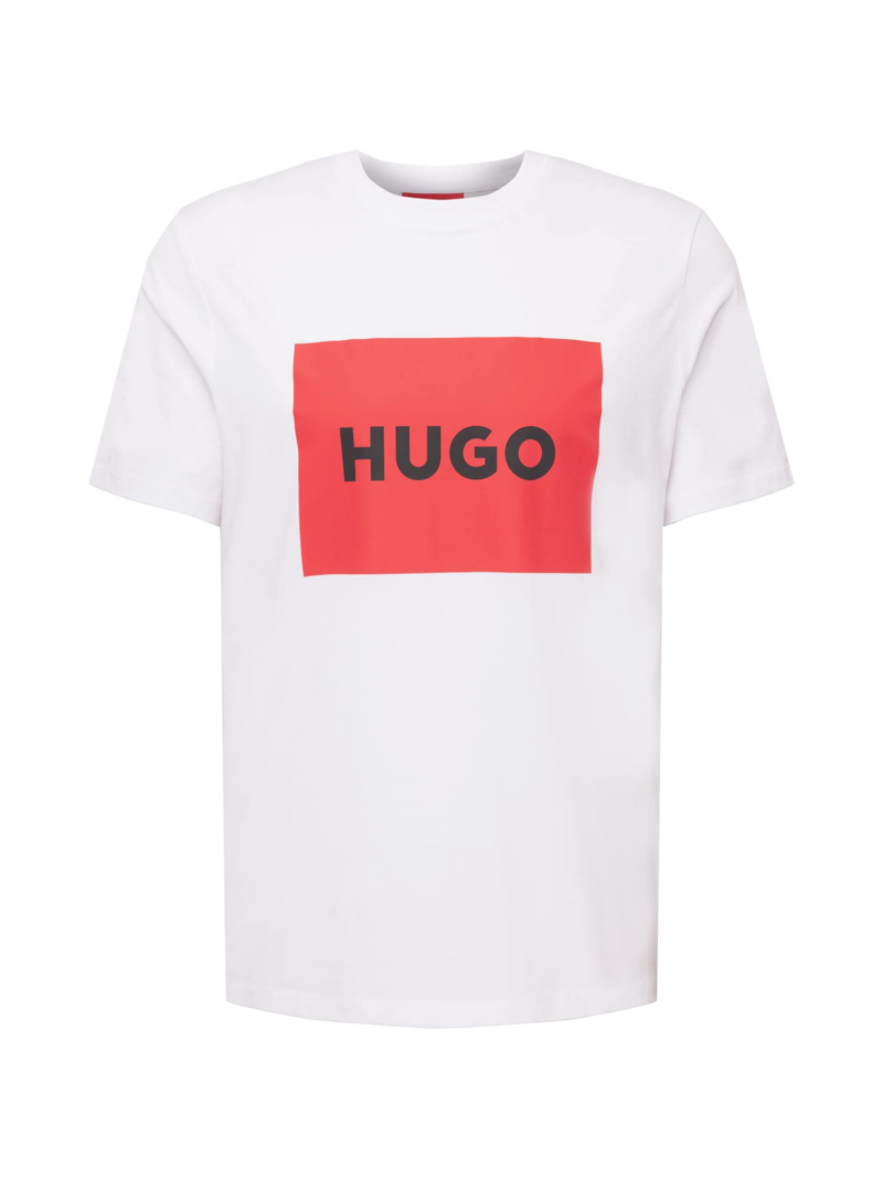 HUGO Tricou 'Dulive222'  roșu / negru / alb