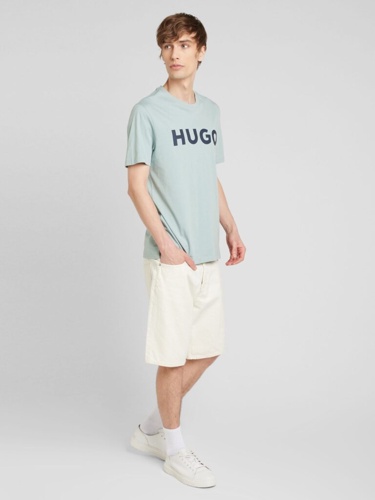 Preţ HUGO Tricou 'Dulivio'  albastru marin / verde mentă