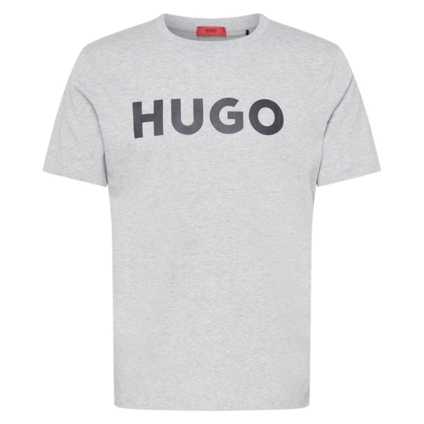 HUGO Tricou 'Dulivio'  gri amestecat / negru