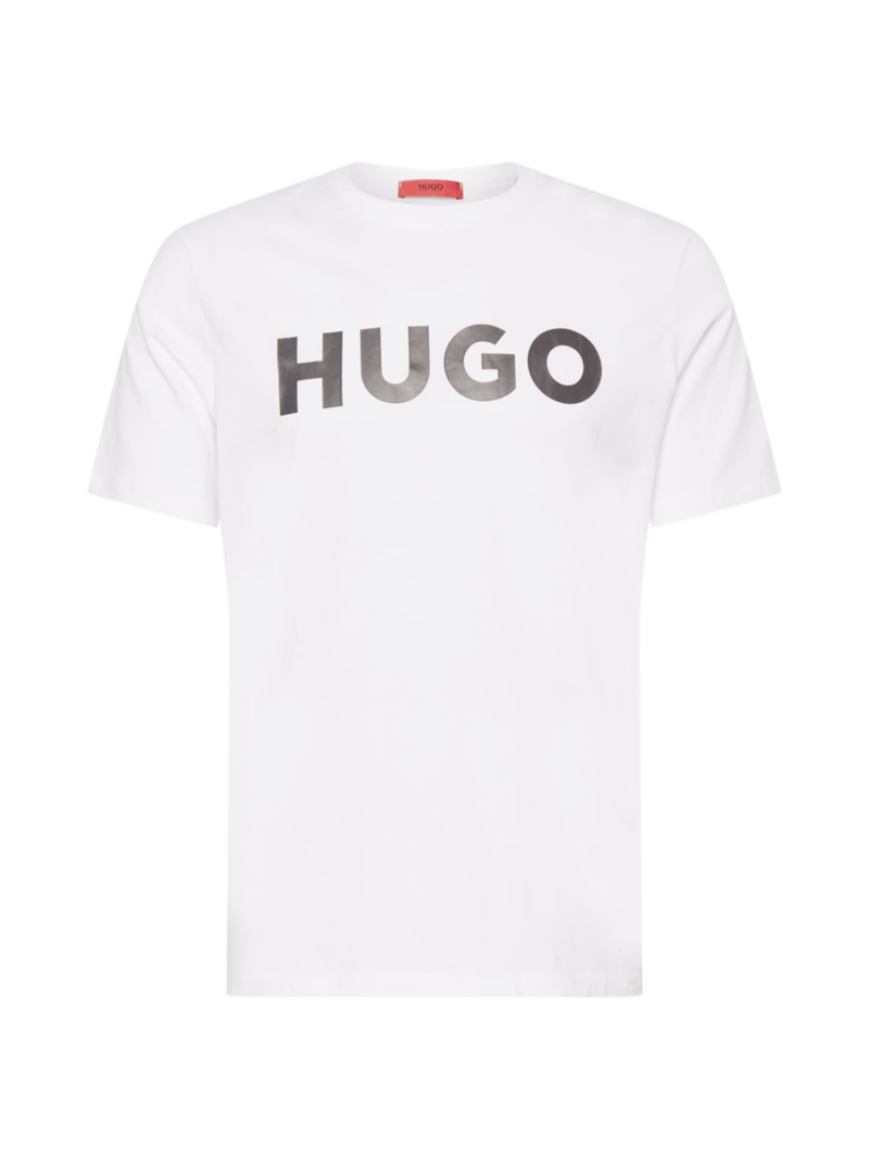 HUGO Tricou 'Dulivio'  negru / alb