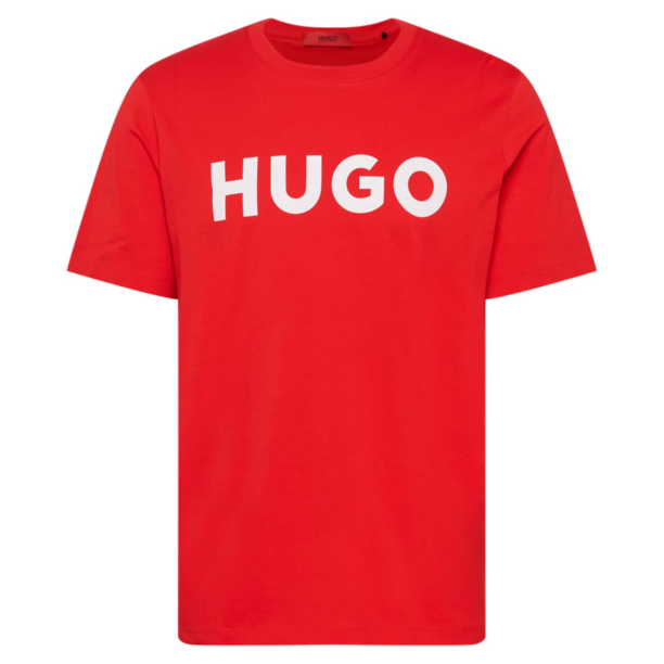 HUGO Tricou 'Dulivio'  roșu deschis / alb