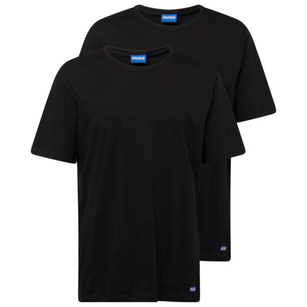 HUGO Tricou 'Naolo'  azur / negru