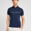 Hackett London Tricou 'ESSENTIAL'  albastru marin / gri