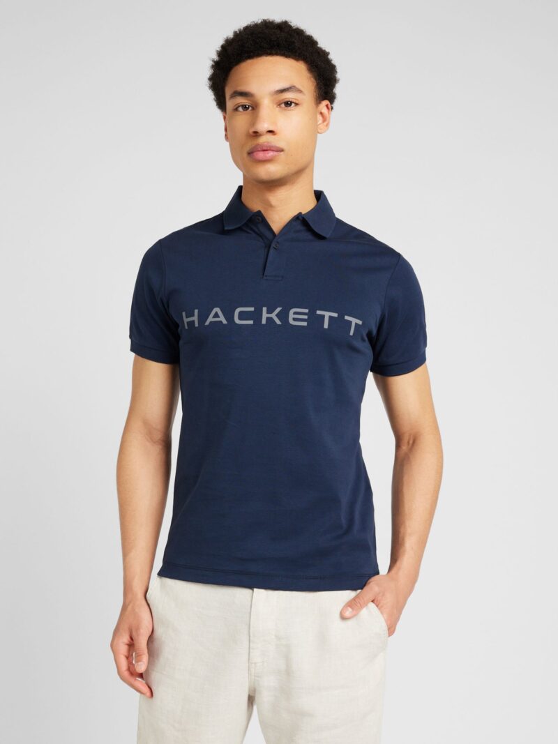 Hackett London Tricou 'ESSENTIAL'  albastru marin / gri