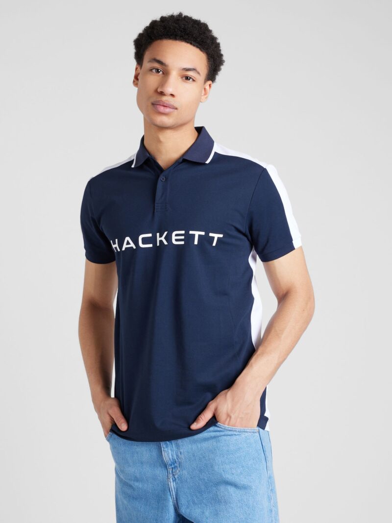 Hackett London Tricou  bleumarin / alb