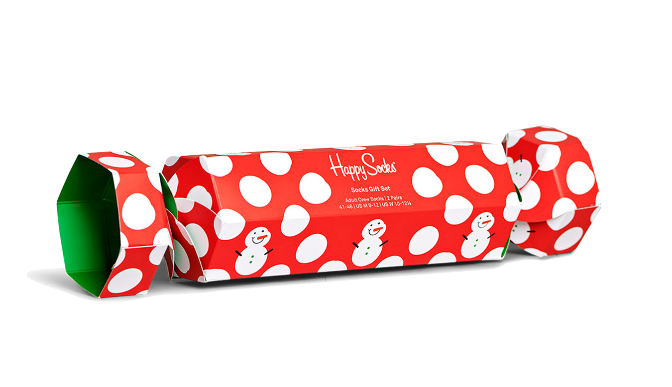 Happy Socks 2-Pack Big Dot Snowman Gift Set
