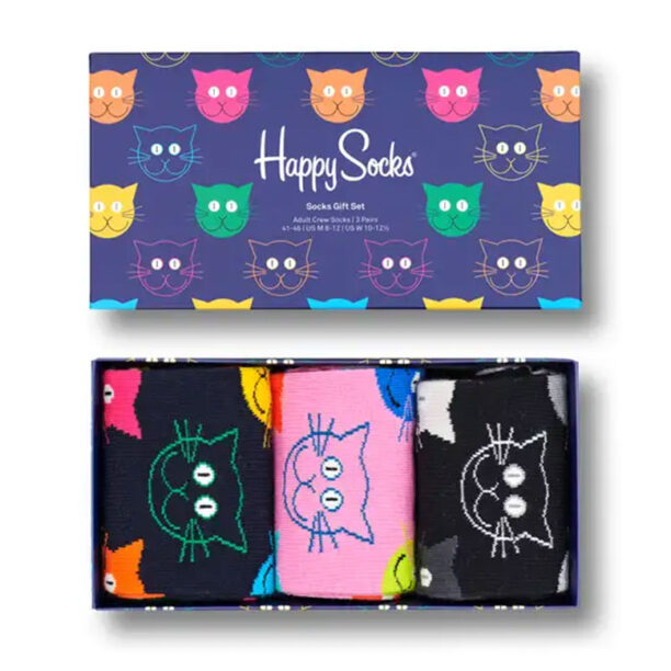 Happy Socks 3-Pack Mixed Cat Socks Gift Set preţ