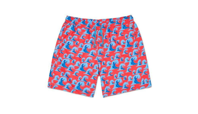 Happy Socks Wave Long Swim Shorts