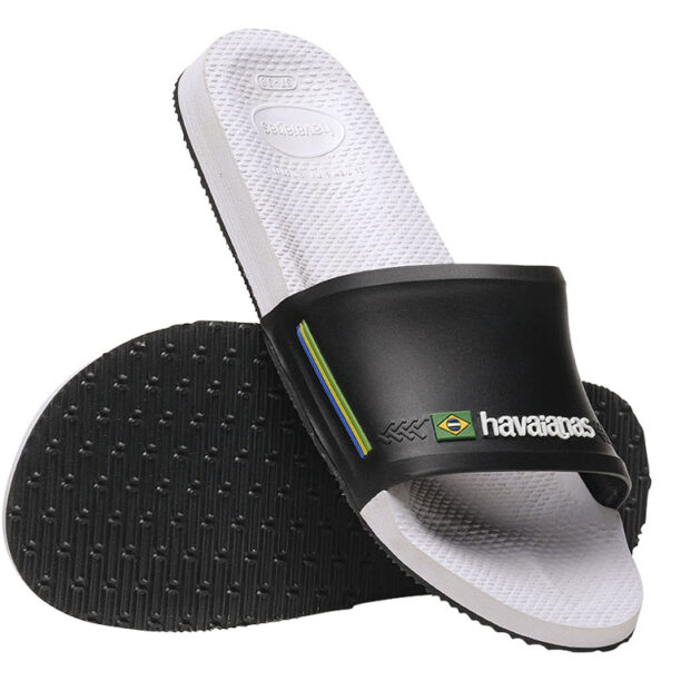 Havaianas Slide Brasil White/Black preţ