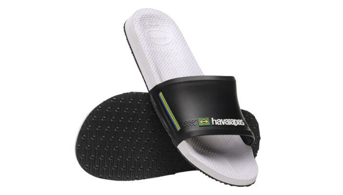 Havaianas Slide Brasil White/Black preţ