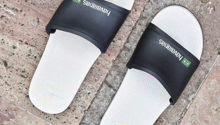 Preţ Havaianas Slide Brasil White/Black