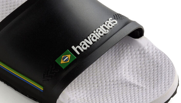 Original Havaianas Slide Brasil White/Black