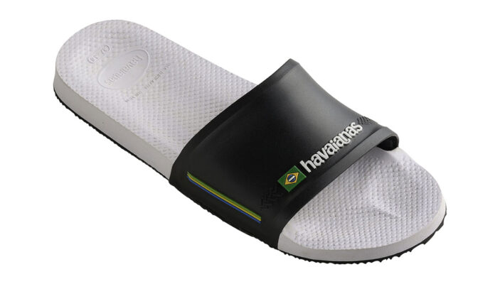 Havaianas Slide Brasil White/Black