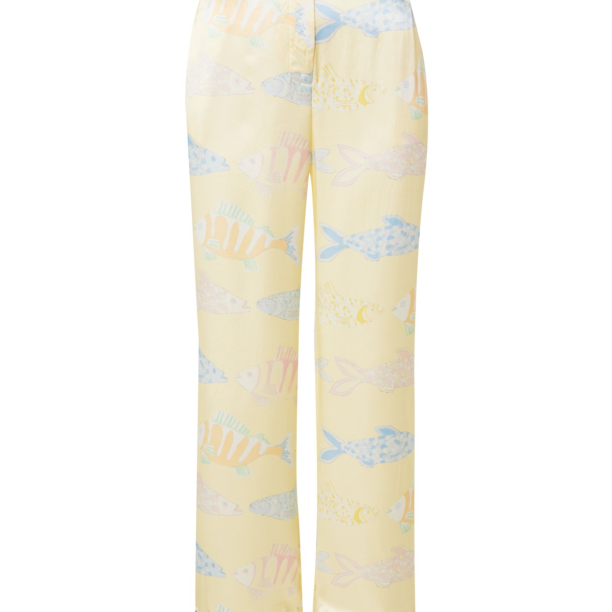 Helmstedt Pantaloni 'Mizu'  albastru fumuriu / galben pastel / portocaliu pastel / alb murdar