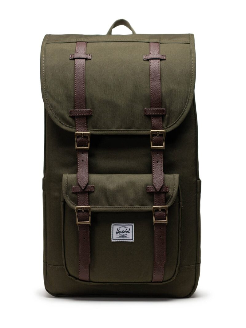 Herschel Rucsac 'Little America™'  maro / verde / alb