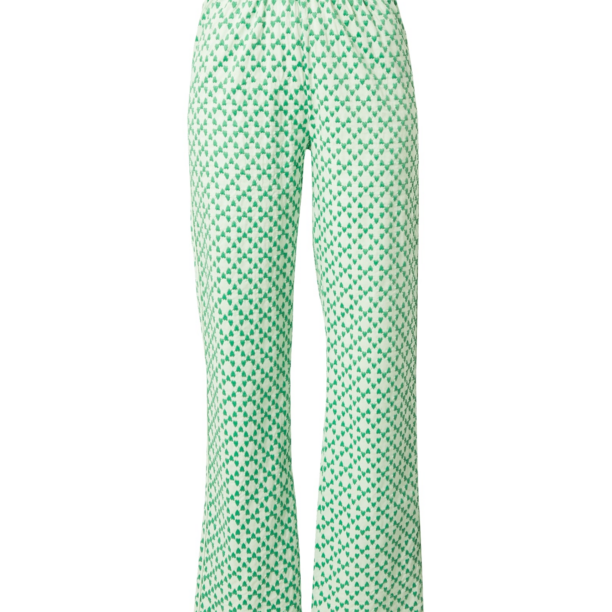 Hofmann Copenhagen Pantaloni 'Mila'  verde / alb murdar