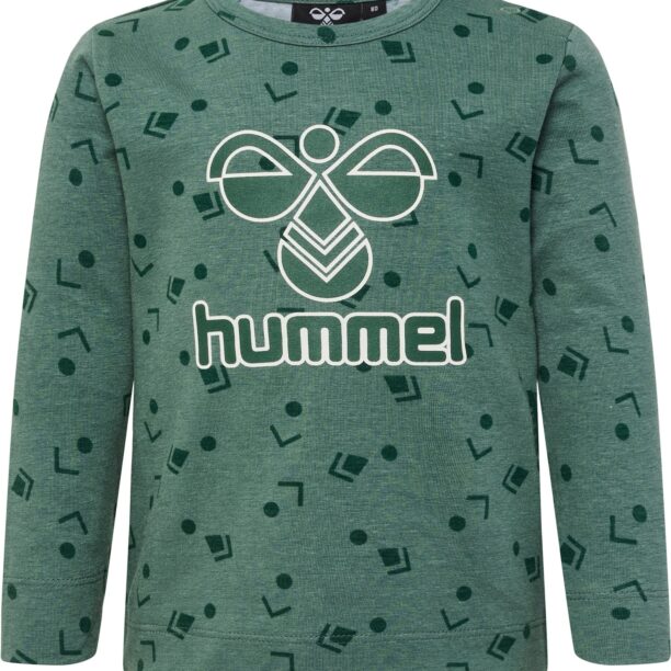 Hummel Tricou 'Greer'  verde închis / negru / alb