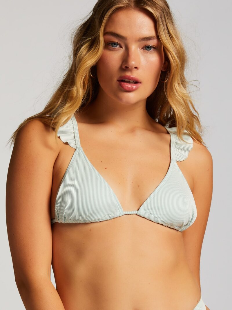 Hunkemöller Sutien costum de baie 'Fiji'  verde deschis / alb