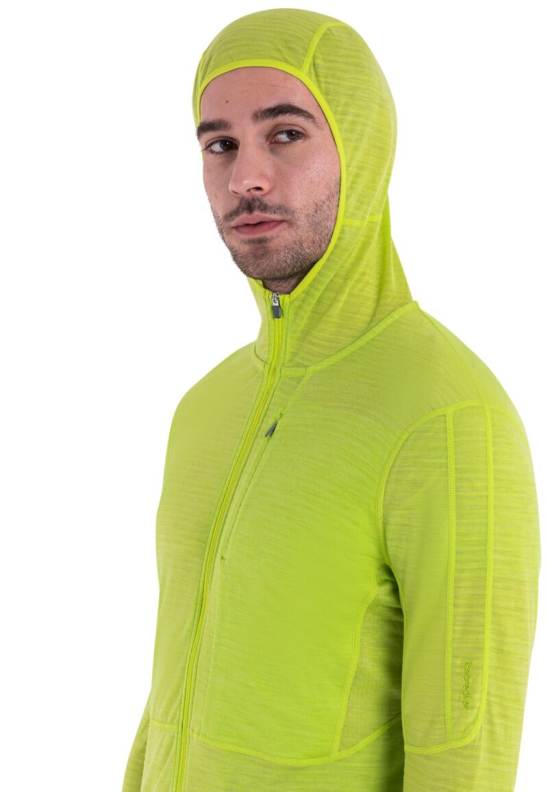 Original ICEBREAKER Jachetă  fleece funcțională 'Realfleece Descender'  verde neon