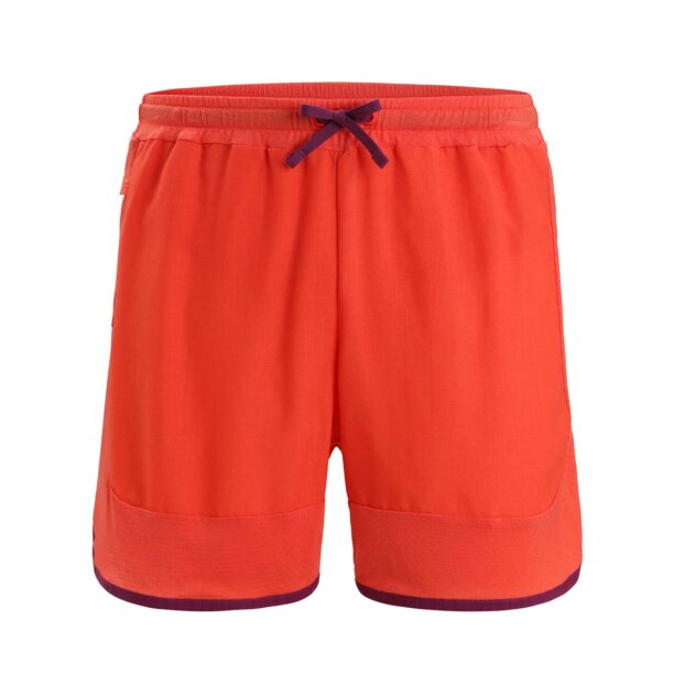 ICEBREAKER Pantaloni sport 'ZoneKnit'  roșu orange / negru