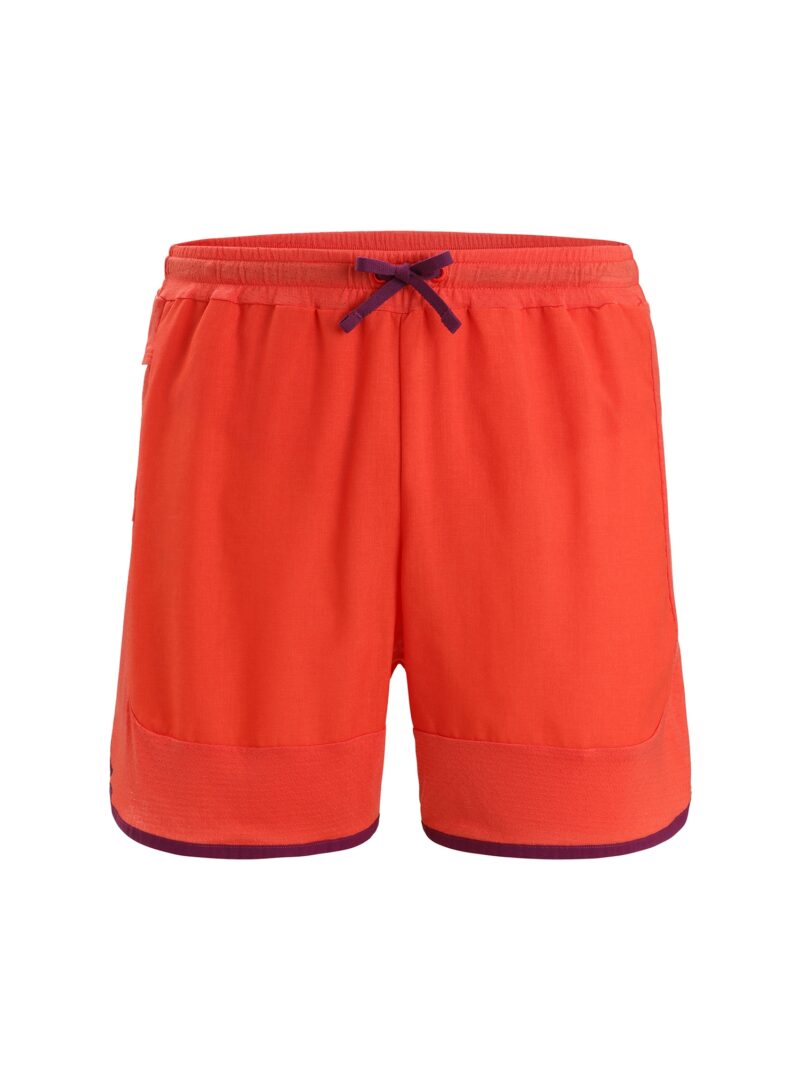 ICEBREAKER Pantaloni sport 'ZoneKnit'  roșu orange / negru