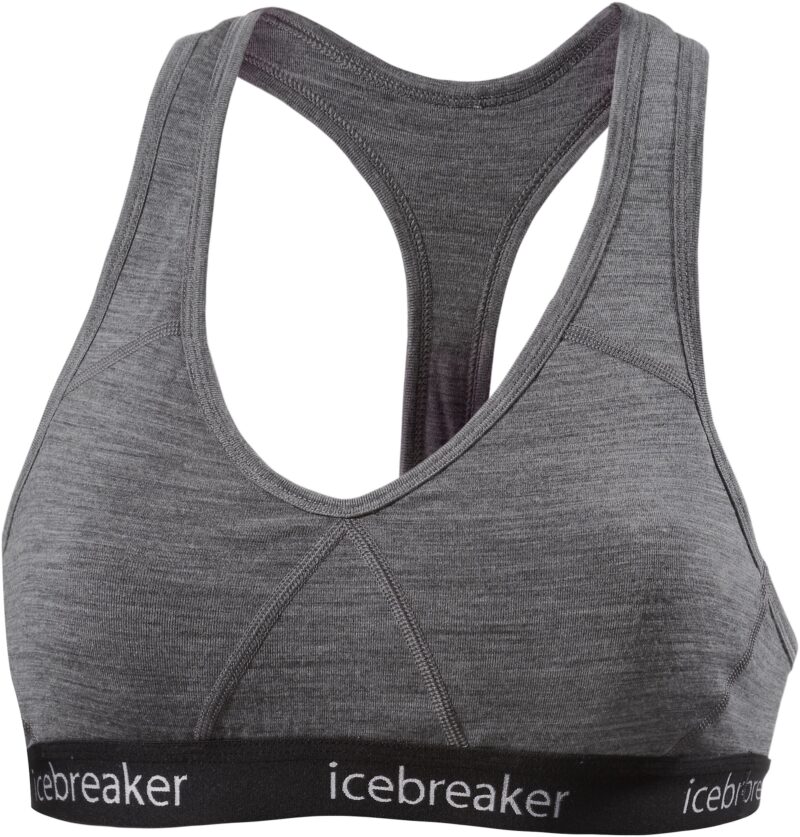 ICEBREAKER Sutien sport 'SPRITE'  gri / negru