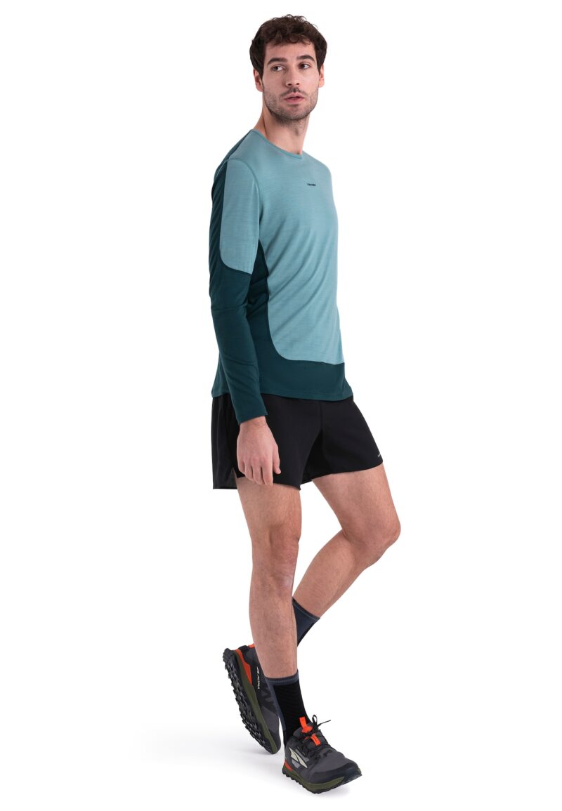 Original ICEBREAKER Tricou '125 ZoneKnit Energy Wind'  albastru / albastru marin