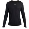 ICEBREAKER Tricou 'ZoneKnit Energy Wind'  negru / alb