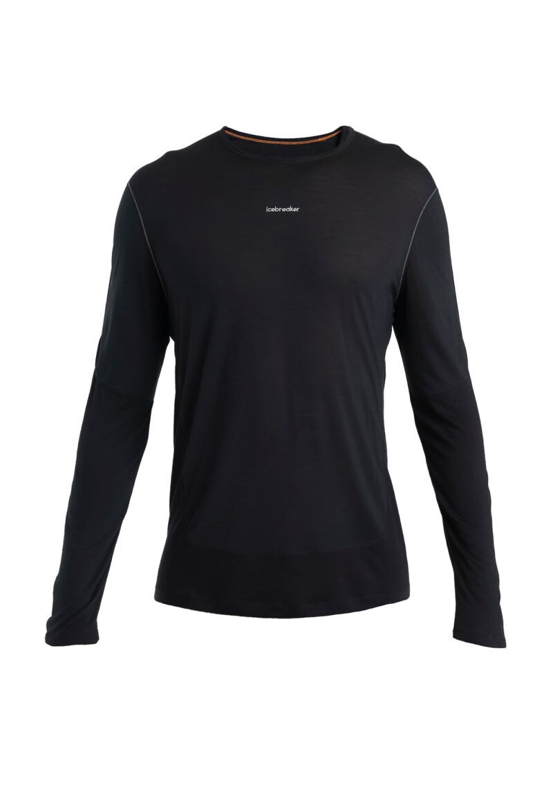 ICEBREAKER Tricou 'ZoneKnit Energy Wind'  negru / alb