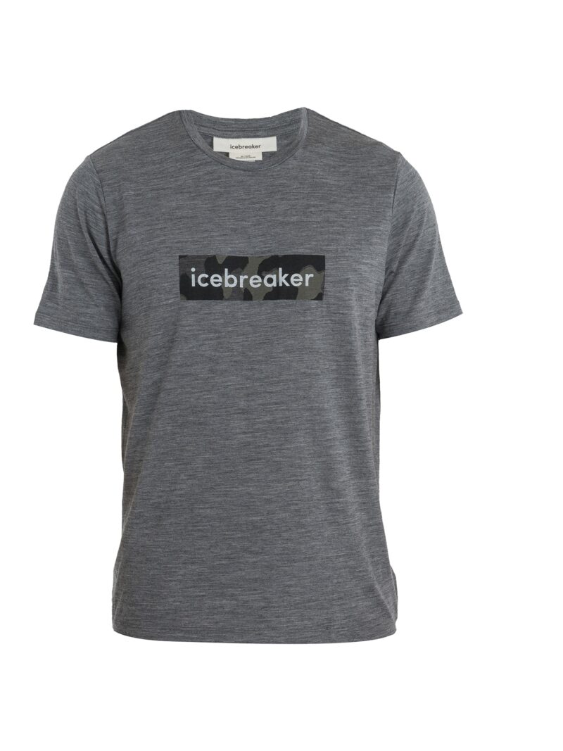 ICEBREAKER Tricou funcțional 'Natural'  gri / negru / alb