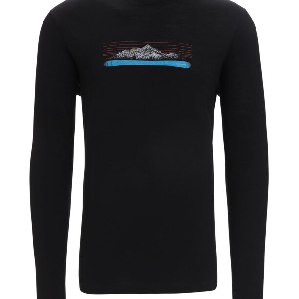 ICEBREAKER Tricou funcțional 'Tech Lite II Ski Fields'  azur / gri deschis / roșu pepene / negru